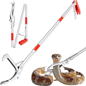 Canne à crochet pour serpents en acier inoxydable pour la protection de la faune et la manipulation sécurisée – Outil manuel de capture d'animaux - Product Image 3