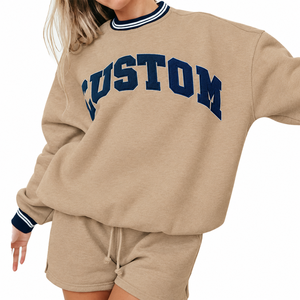 Sudadera de Cuello Alto para Mujer, Diseño OEM, Colores Sólidos, Estilo Casual Holgado, Ropa Urbana, 100% Algodón Ecológico, Otoño-Invierno - Product Image 1
