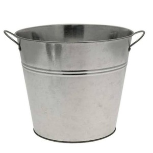 Vases rustiques en métal galvanisé avec poignées, design floral, pour la maison et le jardin, jardinière suspendue, fourni par l'Inde - Product Image 4