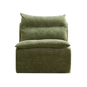 Accent Armless Single Couch Lounger Lazy <b>Floor</b> <b>Seating</b> with Backrest for Living Room or Fireside Chaise Lounge Style - Product Image 3