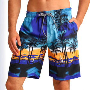 Shorts de Playa para Hombre con Estampado de Palmeras, Spandex/Poliéster, Ecológicos, de Secado Rápido, con Cordón Ajustable, Casuales, para Verano - Product Image 5
