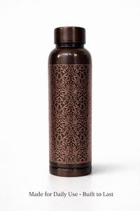 100% Copper Honeycomb 1000ml <b>Water</b> <b>Bottle</b> Textured Ayurvedic Hydration Flask Reusable Premium <b>Metal</b> Drinkware Thermal Insulation - Product Image 3