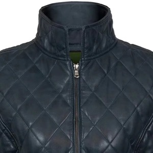 Chaleco de Cuero Genuino Negro para Mujer, Estilo Motero, Venta al Por Mayor, Proveedor de Fábrica OEM - Product Image 2