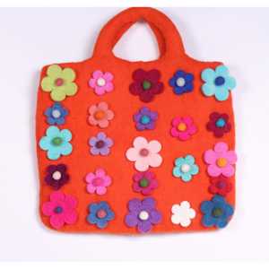 Bolso de Fieltro Bordado con Flores - Product Image 1
