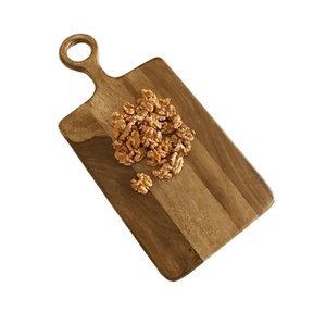 Planche à découper rectangulaire en bois, 44 cm x 21,5 cm x 1,25 cm d'épaisseur, poignée antidérapante, compatible lave-vaisselle, écologique, durable - Product Image 1