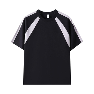 เสื้อยืดผู้ชายทรงบ็อกซี่แบบเรียบ ผ้าฝ้ายเจอร์ซีย์ 100% ระบายอากาศได้ดี แขนสั้น รุ่นใหม่ ปรับแต่งได้ตามต้องการ - Product Image 2