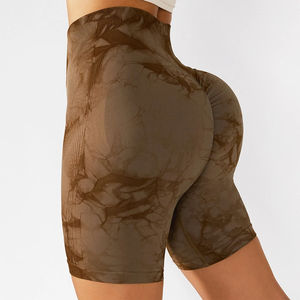 Shorts de compression taille haute respirants pour femme, nouvelle collection, avec taille élastique, pour le yoga et la course, motif uni, effet ventre plat - Product Image 5