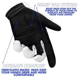 Gants de golf en cuir véritable légers à double rangée de doigts pour une flexibilité et une dextérité accrues, blancs, pour adultes, sports de plein air, nouveau design - Product Image 6