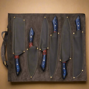 Handmade 67-Layer Damascus Steel Chef <b>Knife</b> 8 Inch Professional Japanese Style Wood Handle Leather Sheath Ambidextrous - Product Image 5