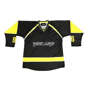 Camisetas de equipo personalizadas Camiseta de hockey sobre hielo con cuello en V para hombre 100% Ropa deportiva de sublimación de poliéster con servicio OEM disponible - Product Image 1