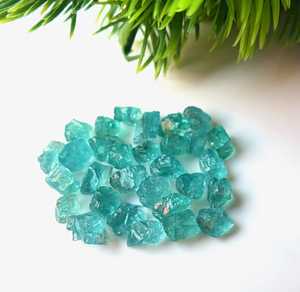 Natural Sky Apatite Rough Gemstone <b>Raw</b> Blue <b>Crystal</b> Apatite Stone For Jewelry Making Bulk Supply Loose Stone - Product Image 1