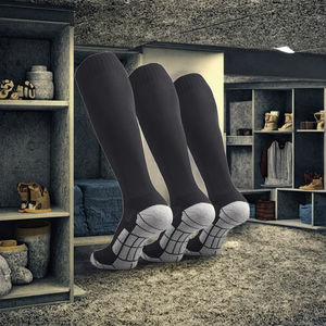 Chaussettes de football professionnelles pour hommes, hauteur genou, pour le sport, antidérapantes, sur mesure. - Product Image 2