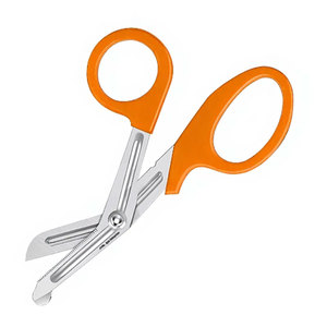 Tijeras de enfermería para traumatismos, de 5.5 pulgadas, naranjas, de acero inoxidable alemán de grado médico, para primeros auxilios, vendajes, emergencias y cirugía. - Product Image 5