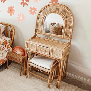 Rattan dresser <b>make</b> <b>up</b> table lovely design kids dressing tables role play <b>make</b> <b>up</b> <b>vanity</b> desk - Product Image 2