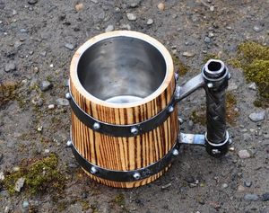 Chope en bois rustique de style Viking - Product Image 4