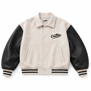 Veste de sport tricotée personnalisée pour homme, style universitaire, manches en laine/viscose, logo brodé, coupe-vent, imperméable, respirante, chauffante - Product Image 2