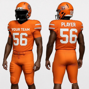 Ensemble d'uniformes de football américain personnalisés, maillot et pantalon, impression par sublimation, logo brodé, kit d'équipe, OEM, vente en gros - Product Image 3
