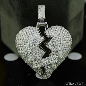 Pendentif Hip Hop en Argent Sterling 925 Plaqué Or avec Charme Cercle Étoilé en Diamant Moissanite de Luxe Authentifié GRA pour Hommes et Femmes - Product Image 1