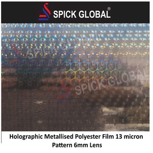 Película de poliéster PET metalizada con recubrimiento de aluminio vaporizado, 13 micras, lente de 6 mm - Product Image 3