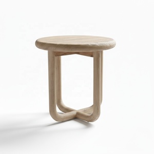 Table d'appoint de style industriel en bois massif pour salon, restaurants, hôtels, bar, villa et chambre à coucher - Product Image 3