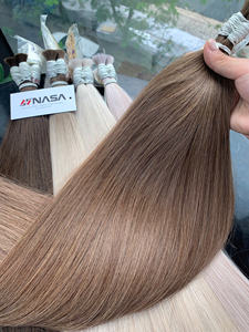 100% extensiones de cabello vietnamita de alta calidad 60cm doble dibujado Color marrón cabello a granel envío rápido - Product Image 4