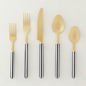 Ensemble de couverts de style européen avec manche en résine, design osseux, finition miroir, durable, pour mariage, hôtel, restaurants, vaisselle de table - Product Image 2
