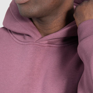 เสื้อฮู้ดดี้โอเวอร์ไซส์ผู้ชาย สีพื้น ผ้าฟลีซ สวมใส่สบายๆ สำหรับฤดูใบไม้ร่วง ทรงปกติ มีกระเป๋า ผลิตจากผ้าฝ้ายถัก 100% - Product Image 6