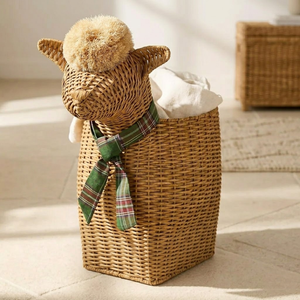 Cute Lamp Rattan Kids <b>Wicker</b> <b>Basket</b> Cute Storage Toddler Bedroom Furniture For Books Toys Unique Room Accent Wholesale - Product Image 1