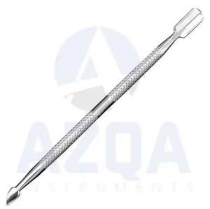 Pousse-cuticules double tête en acier inoxydable réutilisable de haute qualité pour manucure et pédicure professionnelles, vente en gros - Product Image 2