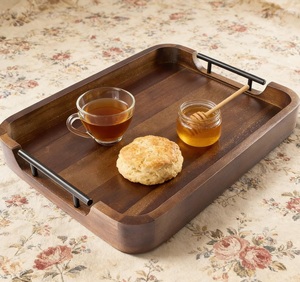 walnut tray handmade tray wooden serving tray wooden utility tray wooden food tray wooden serving tray - Product Image 3
