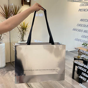 Luxury Custom Kraft Paper Packaging <b>Bags</b> with Magnetic Flap Ribbon Handles and Laminated Finish for Shoes Food <b>Gifts</b> and Retail - Product Image 2