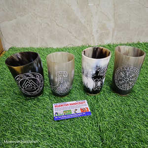 Décorations de Noël en corne de bœuf véritable personnalisées de haute qualité, écologiques, polies, parfaites pour boire comme les Vikings - Product Image 5