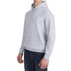 Sudadera con Capucha Gris Claro para Hombre, Corte Regular, 100% Algodón, Felpa Francesa, Informal, con Bolsillo Delantero, para Otoño - Product Image 4