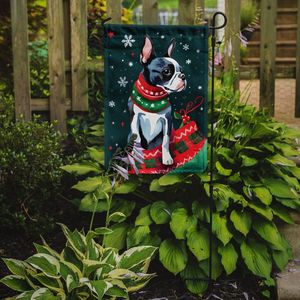 Boston Terrier Christmas <b>Garden</b> Flag Multicolor Decorative Mailbox Flag <b>for</b> Patio Artwork <b>for</b> Yard & Lawn <b>Sign</b> <b>for</b> Flower Beds - Product Image 2