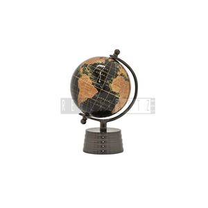Globo Terráqueo Ejecutivo Negro y Dorado |   Esfera Geográfica Decorativa, Adorno de Mesa para Oficina, Hogar, Biblioteca, Decoración de Interiores - Product Image 3