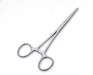 Pinces hémostatiques délicates Kocher droites 16 cm, 1x2 dents, en acier inoxydable, pour la préhension des tissus en chirurgie - Product Image 1