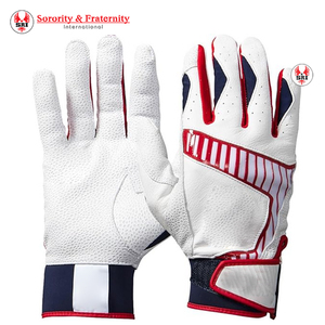 ผู้ผลิตมืออาชีพ ออกแบบเฉพาะ ผลิตตามสั่ง ถุงมือตีเบสบอลหนังแท้ สีและโลโก้ปรับแต่งได้ คุณภาพสูง - Product Image 1