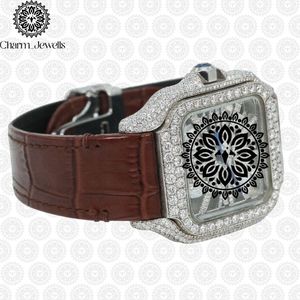 Reloj de Lujo para Hombre Charm Jewells, Acero Inoxidable, Esfera de 40 mm, Bisel con Diamantes, Movimiento Mecánico Analógico, Resistencia al Agua de 10 Bares, Automático - Product Image 3