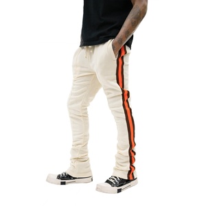 Diseño personalizado 2024 Streetwear Joggers Hombre Pantalones de chándal casuales con estampado antiarrugas y antiarrugas acampanados apilados - Product Image 3