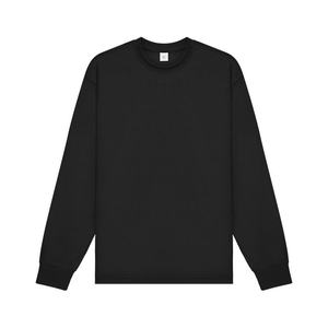 T-shirt à col rond imprimé DTG, personnalisé, uni, lourd, streetwear, surdimensionné, en coton blanc, t-shirt à manches longues personnalisé pour homme - Product Image 3