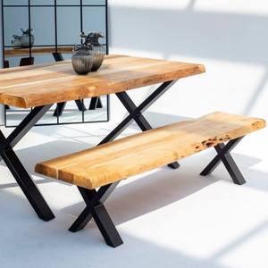 Banco de Diseño Industrial de Madera de Acacia Vandana Falcon Zenova para Hogares Modernos y Espacios Exteriores - Product Image 6