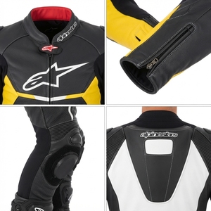 Traje de Carreras de Motocicleta de Una Pieza, Personalizado OEM, 100% Cuero de Canguro, Reforzado con Kevlar, Profesional, para Hombre - Product Image 4