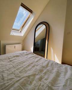 Espejo de arco grande de ratán, decoración de pared de sala de estar de alta calidad, Color Natural antiguo - Product Image 2