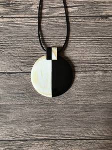 จี้เขารูปเขาควายจี้เขาขาวดำจี้เขาควายเครื่องประดับเขาสร้อยคอจี้โบโฮ - Product Image 3