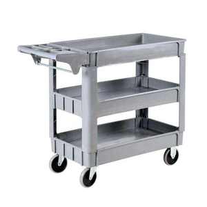 Wholesale Heavy Duty Industrial Utility Service <b>Cart</b> 3 Tier 500LBS Plastic Rolling <b>Cart</b> Four Wheel 360 Swivel Wheels Vietnam Too - Product Image 2