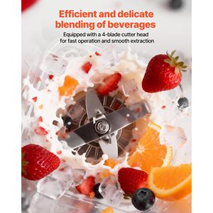 Frullatore Professionale da 68 oz, 2200W, 26000 RPM con Protezione e Processore Alimentare, Autopulente, Spina UK - Product Image 4