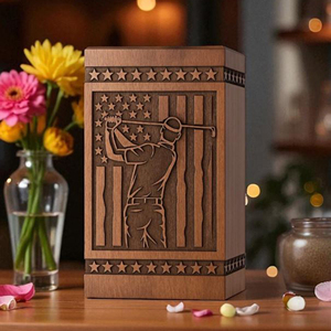 Designer Engraved Wooden Urn Box Manufacturer - Product Image 2