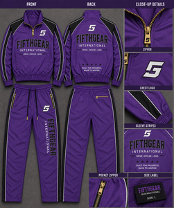 Purple windbreaker Set <b>Zip</b> <b>Up</b> Windbreaker <b>Jacket</b> and Elastic Waist Shorts Sportswear Teamwear windproof OEM low MOQ 10 piece - Product Image 6