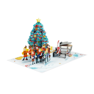 <b>Christmas</b> Pop Up Greeting <b>Card</b> Handmade Paper 3D Music Lighted <b>Musical</b> Holiday Gift Decor for Family Kids - Product Image 2