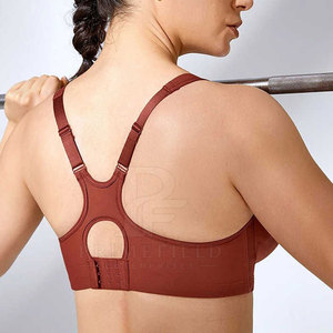 Sujetador de malla ecológico de talla grande, ajuste cómodo, tela transpirable, lencería elegante, logo frontal, alto soporte, almohadillas extraíbles - Product Image 4